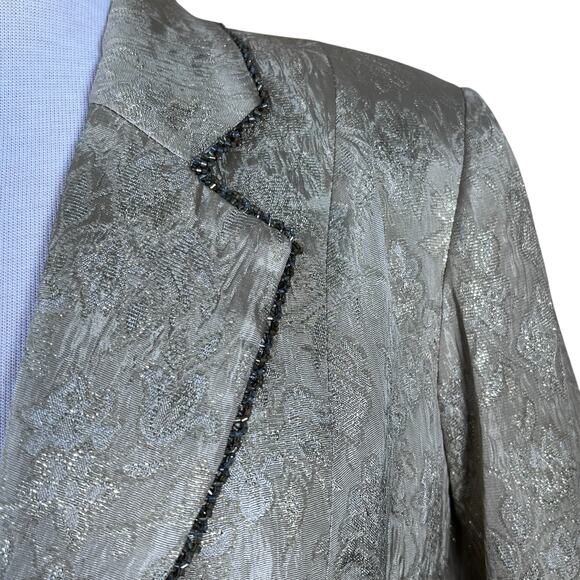 Cache’ Women’s Champagne Color Jacket w/Gold Metallic Thread & Bronze Beads Med - Picture 6 of 13